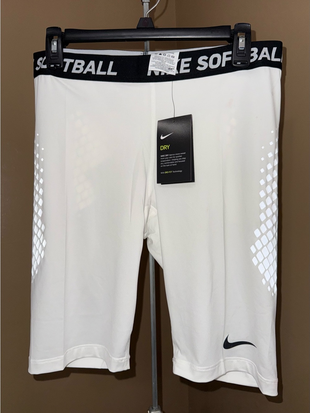 NWT NIKE WOMENS White Dri-FIT Softball Slider Shirts. Size XL.
